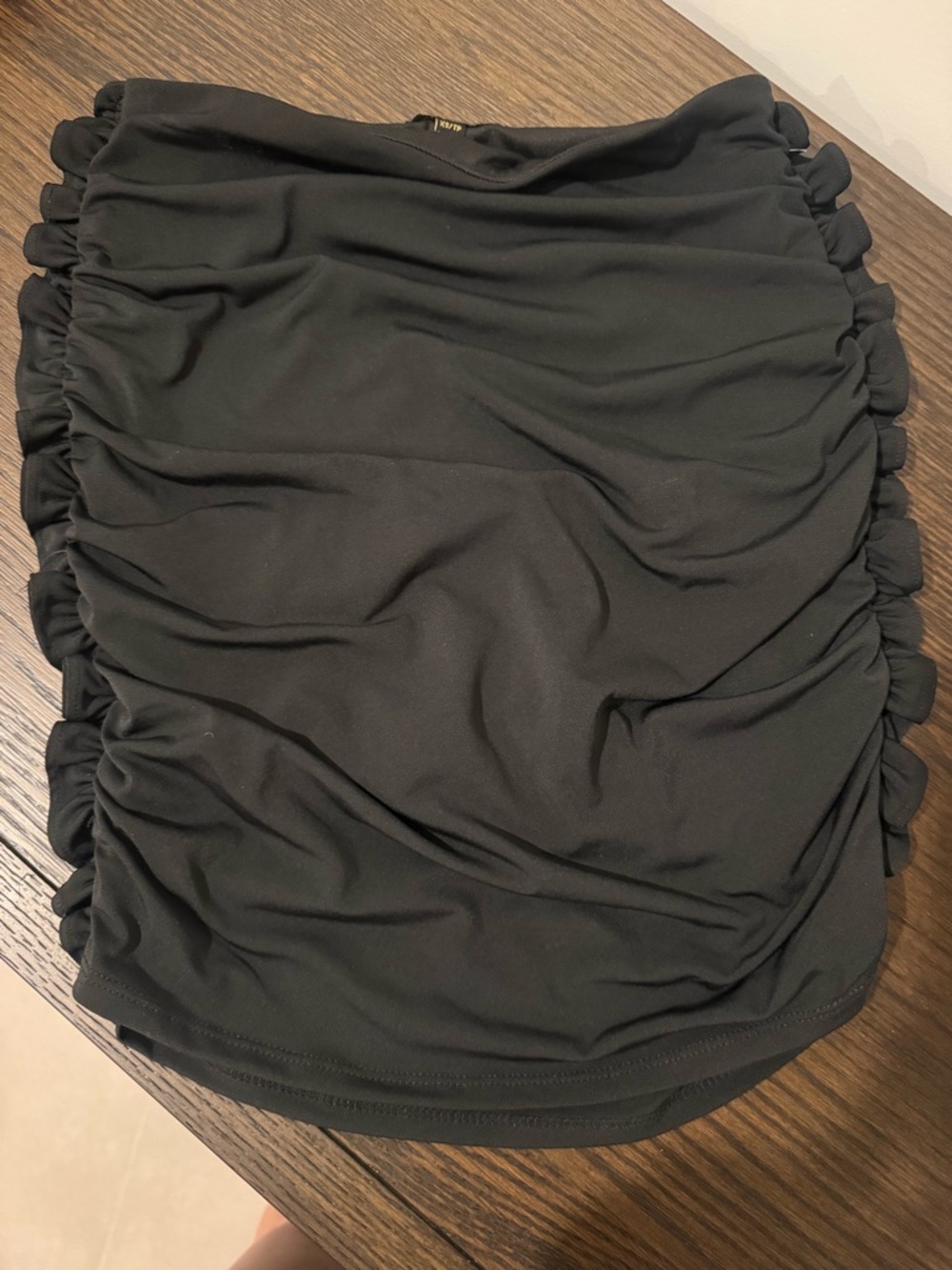 AFRM Black Ruched Strapless Top Sz XS